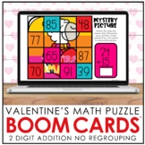 Valentine's Day Mystery Picture | Digital 2 Digit Addition