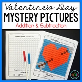 Mystery Pictures Valentine's Day - Addition and Subtraction Facts