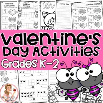 Preview of Valentine's Day NO PREP Activities Grades K-2