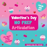 Valentine's Day NO PREP Articulation Say and Color Activit