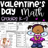 Valentine's Day NO PREP Math Activities Grades K-2