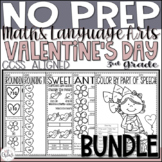 Valentine's Day NO PREP Math and ELA