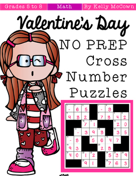 Valentine's Day NO PREP Number Puzzles