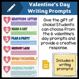 Valentine's Day NO PREP Writing Prompts,  4th-8th Grade Ch