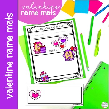 Valentine's Day Name Writing Practice Mats