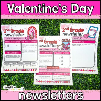 Preview of Valentine's Day Newsletter Templates