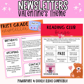 Preview of Valentine's Day Newsletter Templates | Editable