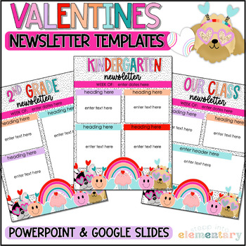 Preview of Valentine's Day Newsletter Templates | Trendy Valentines - Editable Templates!