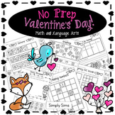 Valentine's Day | No Prep | Math and Language Arts
