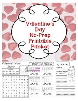 Preview of Valentine's Day No-Prep Printable Packet