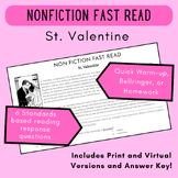 Valentine's Day Nonfiction Fast Read St. Valentine Informa