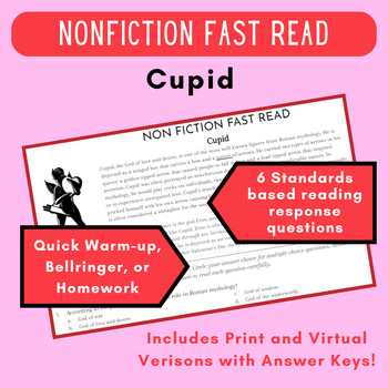 Preview of Valentine's Day Nonfiction Fast Read on Cupid Informational Text Activity