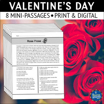 Preview of Valentine's Day Nonfiction Reading Comprehension Passages