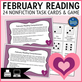 Valentine's Day Nonfiction Reading Comprehension Task Card
