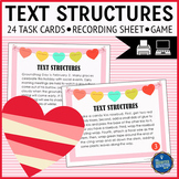 Valentine's Day Nonfiction Text Structures Task Cards and Game