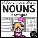 Valentine's Day Nouns Fill-in-the-Blank Matching Activity 