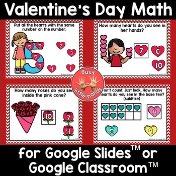 Preview of Valentine's Day Number Activities GOOGLE Slides™ Preschool, Kinder, Special Ed
