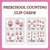 Valentine's Day Number Flashcards - Counting Cupcakes Clip