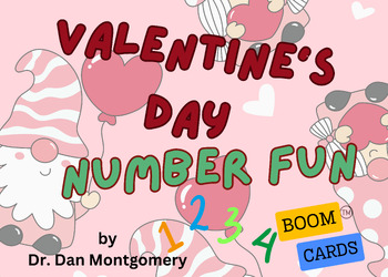 Preview of Valentine's Day Number Fun Deck - Boom Cards - Easel Activity