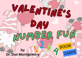 Valentine's Day Number Fun Deck - Boom Cards - Easel Activity