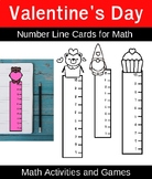 Valentine's Day Number Line Cards for Math Math Activities