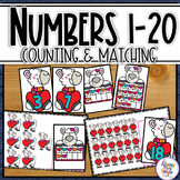 Valentine's Day Number Matching 1-20 - Reading & Counting 