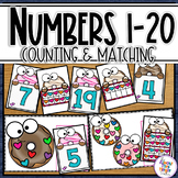 Valentine's Day Number Sense 1-20 -reading & counting numb