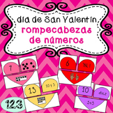 Valentine's Day Number Sense Puzzles - Spanish Version