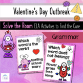 Valentine's Day OUTBREAK Activity - GRAMMAR - Read the Room Game