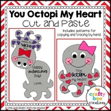 Valentines Day Card Craft Template February Kindergarten P