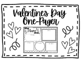 Valentine's Day - One Pager - Printable - What I Love Abou