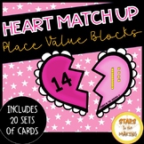 Valentine's Day One and Two Digit Place Value Matching Game