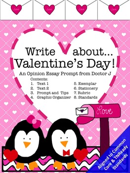 Preview of Valentine's Day Opinion Essay Writing Prompt Common Core TNReady 3rd 4th 5th
