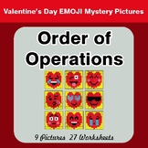 Order Of Operations - Color-By-Number Valentine's Math Mys