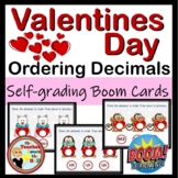 Valentine's Day Ordering Decimals Boom Cards Valentines Th