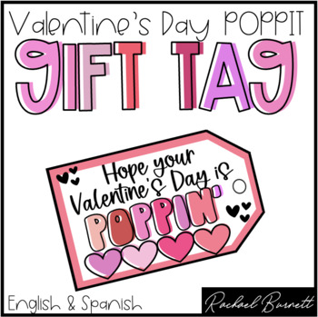 Preview of Valentine's Day POPIT Gift Tag (English & Spanish)