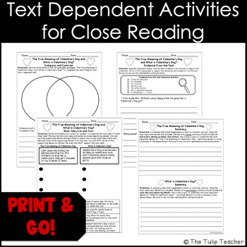 Valentine's Day Paired Passages for Reading Comprehension ...