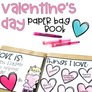 Preview of Valentine's Day Paper Bag Book Craft {Customizable}