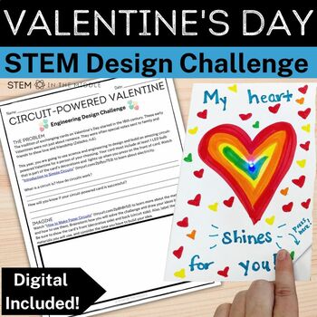 Preview of Valentine's Day Paper Circuits STEM Activity for Middle School