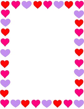 Valentine's Day Paper Template for Writing - Blank, Lined and Letter ...