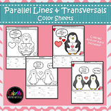 Parallel Lines cut by a Transversal Color by Number Worksheets