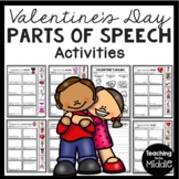 Valentine's Day Parts of Speech Cut & Paste Activities Nou