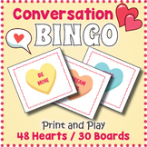 Valentine's Day Party Game - Conversation Hearts BINGO