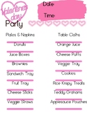 Valentine's Day Party Sign-Up Form