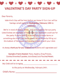 Valentine's Day Party Sign-Up Letter to Parents (FULLY EDITABLE)