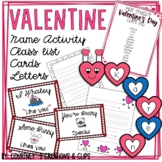 Valentine's Day Party Things - Name Activity, Letters, Car