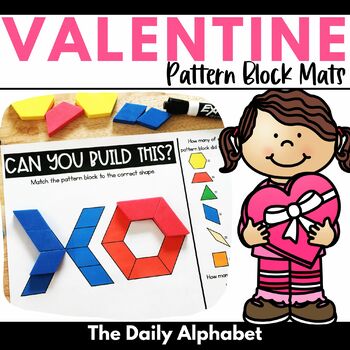 Preview of Valentine's Day Pattern Block Mat Activities
