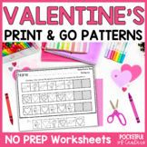 Valentine's Day Patterns Worksheets | Cut & Glue