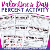 Valentine's Day Percent Activity | Financial Literacy Math