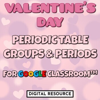 Preview of Valentine's Day Periodic Table Groups and Periods Interactive Google Slides